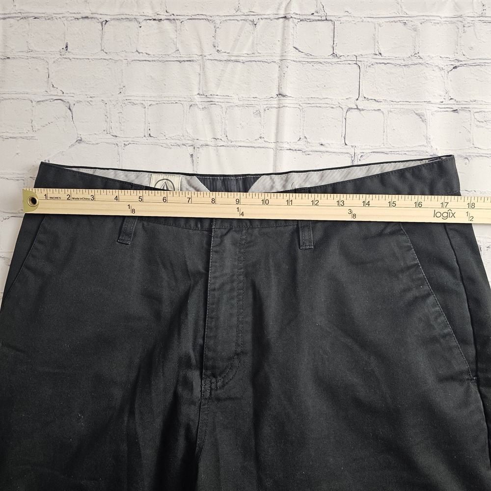 Volcolm Chino Shorts Mens Size 34 Black Baggy Skater Punk Golf Casual Flawed - Picture 7 of 12